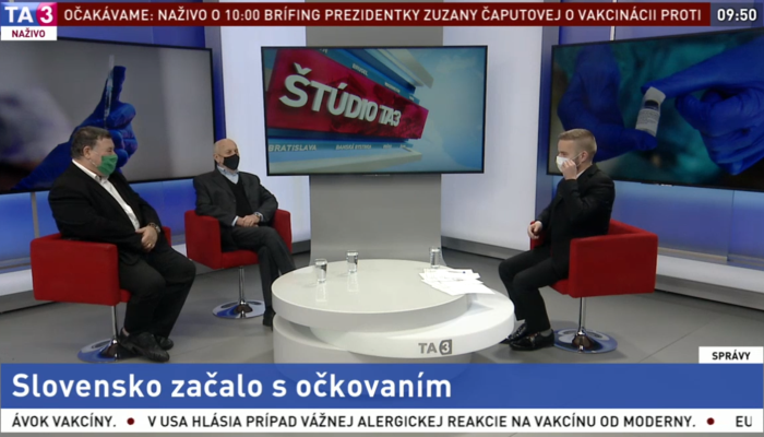 Akademik Fedor Čiampor v Štúdiu TA3 o očkovaní na Slovensku