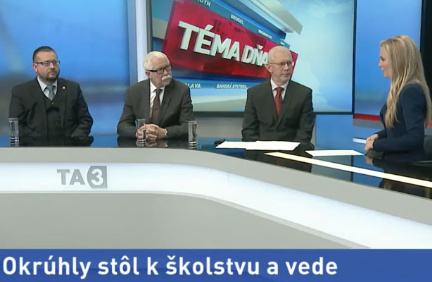 Téma dňa televízie TA3 k Okrúhlemu stolu k školstvu a vede