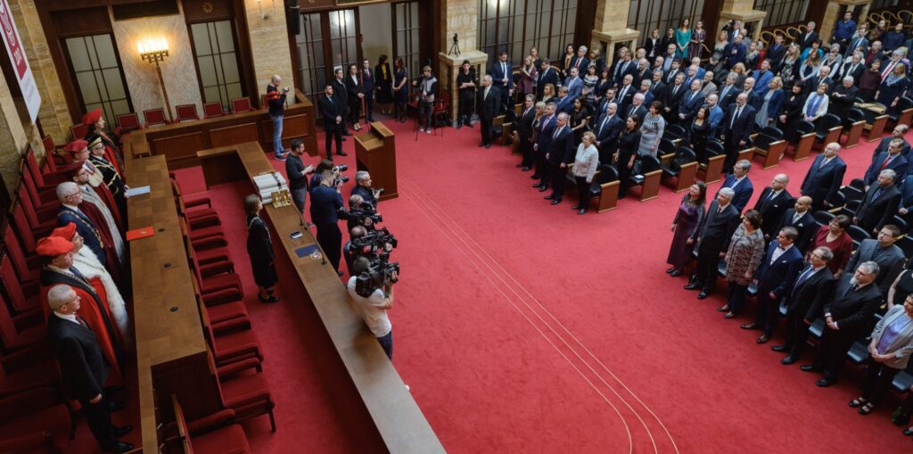Tretie spoločné odovzdávanie diplomov DrSc: za účasti prezidenta SR Andreja Kisku a predsedu vl...